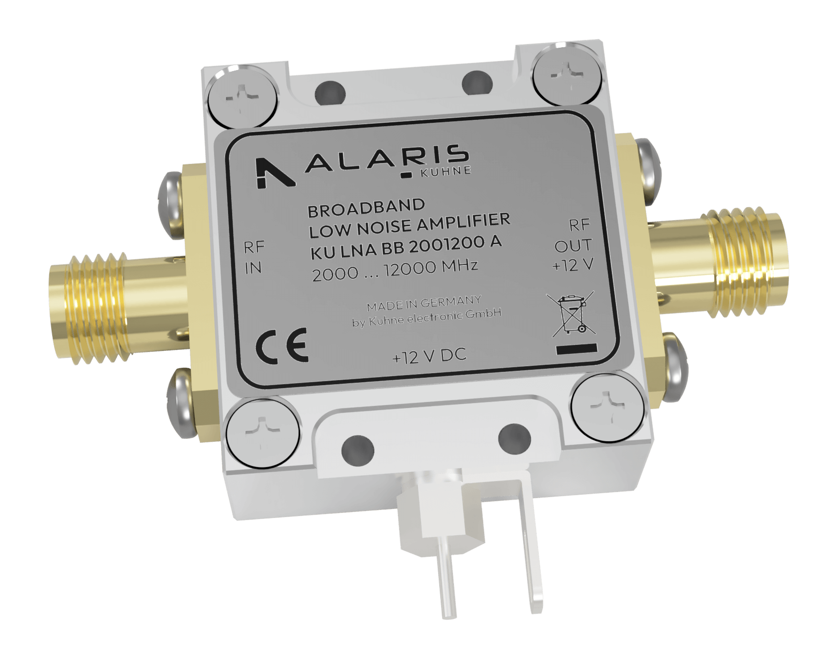 Broadband preamplifier, 2000 ... 12000 MHz